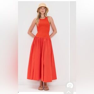 Staud Yamila Dress in Cayenne - M